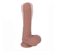 -21Cm Ḋḭlḓỏ Vibratóre Morbido Reale Di Silicone con Ventosa Éne Realistico Vibratóri con Telecomando Sessuali Er Donna King Cǒck