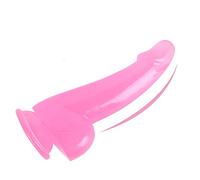 21cm Trasparente Realistico Dǐldò con Forte Ventosa Morbido Solido Dong Per Donna Punto G Mássággiátore,Rosa