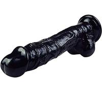 21cm Trasparente Realistico Dǐldò con Forte Ventosa Morbido Solido Dong Per Donna Punto G Mássággiátore,Nero