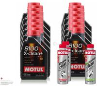 21L MOTUL 8100 X-CLEAN+ 5W-30 Olio Motore 300ml Engine Clean + Fuel System Clean