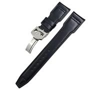 21mm Cinturino In Pelle Per IWC Big Pilot Watch Mark 18 Spitfire TOP GUN Hamilton Pelle Bovina Morbido Cinturino Orologio, Rose Buckle