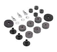 21pcs Accessorio per Tamburi con Tubo di Staffa della Frizione in Feltro di Piattana con Dado Ad Ala in Acciaio Inossidabile Ideale per gli Appassionati di Tamburi