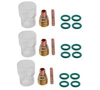 21pcs/Set NO. 12 Glass Cup Kit Stubby Corpo Gas Lens Tig Torcia P7197