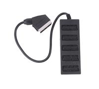 21Pin Scart 5 Vie Splitter 21p Maschio a Femmina Adattatore Connettore Road One Divide Into Five Cable Line