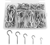 21Pz Gancio a Vite,Gancetti Muro Con Vite Sicurezza,Ganci Da Soffitto Per Cesti Per Piante,Casette Per Uccelli,Campanelli A Vento e Luci,Viti Parete Per Interni Esterni,Lampadario,Nero