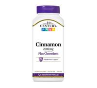 21st Century Cannella Plus Cromo, 2000 Mg, 120 Capsule Vegetali