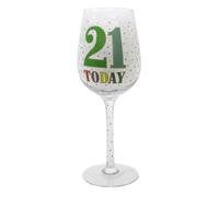 21st Compleanno Vino Vetro con Stella Design 21 Oggi