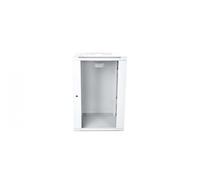 21U wall mounting cabinet 19" rack 600x600, glass door, mounted, 60kg, grey (RAL 7035)