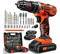 21V Avvitatore a Batteria, Trapano a Percussione 45Nm Max Con 2 Batteries 2.0Ah,