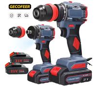 21V Brushless 2in1 Cordless Driver Trapano Cacciavite Elettrico Batteria Cacciaviti Modi di Rotazione Trapani Cacciavite Strumenti