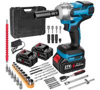 21V Cordless Brushless Impact French 380Nm - 1/2 pollici pistola a percussione elettrica per auto fire/Truck/Bolt cover Cordless Impact Gun