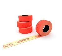 21x12 Blister 12 Rotoli Etichette per Prezzatrice, Rosso Fluo Removibile, 1.000 Etichette per Rotolo, Totale 12.000 Etichette