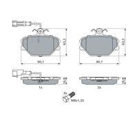 0986491050 Kit pastiglie freno a disco ant adatto a Fiat-Lancia (MARCA BOSCH).
