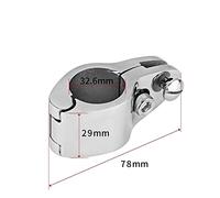 22-32 MILLIMETRI In Acciaio Inox 316 Morsetto For Tubi For Tende Da Sole Marino Perno A Sgancio Rapido Lucidato A Specchio Apertura Manica Antiscivolo Accessori Hardware Marini,Resistente alla corros