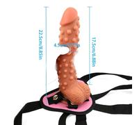 22.5cm Enorme Dǐl ò G gante ℙēnē F ntò per Dò ne da i dossare, Fállℴ Rℯáli ticℴ Grosso Sịlịcℴne Mℴrbịdo Largo C n ura con íd Fáll indòssabile Grande per Lℯśbi hℯ Cò ia
