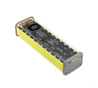 22 5W Banca di Potere Caso Per 4x21700 Flat Batterie Al Litio Con Ad Alta Resistenza Trasparente Shell E Doppia Uscita/Ingresso Porte (arancio Aggiornato)