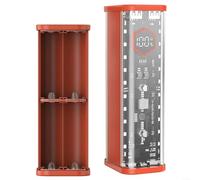 22.5W Dual-Output Power Bank Shell per 8 batterie piatte 21700 con indicatore LED di alimentazione e protocollo di ricarica PD 20W (arancione)