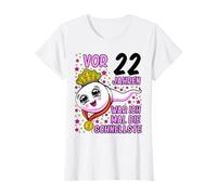 22 Anni Fa Ero Il più Veloce 22 ° Compleanno Donna Maglietta