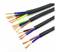 22 AWG 0.3MM2 RVV 2/3/4/5/6/7/8/10/12/14/16/18 Nuclei Spilli Filo di Rame Conduttore Elettrico RVV Cavo Nero(2 cores 5 meters)
