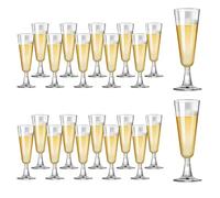 22 bicchieri da champagne riutilizzabili da 160 ml, di alta qualità, per feste di compleanno, da spumante, da spumante trasparente, per ricevimento di spumante, matrimonio, compleanno, picnic, feste
