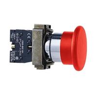 Ø 22 Fungo Pulsante, Rosso, Diametro Testa Fungo Ø 40, Reset a Molla, 1 NC XB2BC42 XB2BC42C = ZB2BZ102C + ZB2BC4C