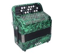 22 Key 8 Bass Formonon Professional Formonon Musical Strumento con 2 Cinghie per la Performance Fisarmonica (GREEN)