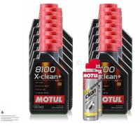 22 Litri MOTUL 8100 X-CLEAN+ 5W-30 Olio Motore 300ml Diesel System Clean