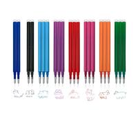 22 mine cancellabili FloraVigo punta 0,7 mm, compatibile con Pilot FriXion Ball & Clicker ed Eberhard Faber, mine cancellabili per penna gel per scuola e uso quotidiano (8 colori)