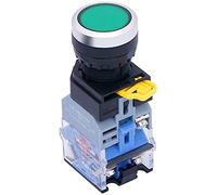 22 mm, 10 A, 440 V, 1NO 1NC, DPST, interruttore a pulsante con tensione LED verde, 110 V (verde)