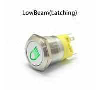 22 mm 12V Pulsante Corno momentaneo Interruttore metallo Auto LED Impermeabile