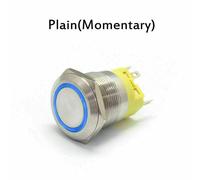 22 mm 12V Pulsante Corno momentaneo Interruttore metallo Auto LED Impermeabile