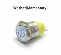 22 mm 12V Pulsante Corno momentaneo Interruttore metallo Auto LED Impermeabile