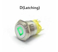 22 mm 12V Pulsante Corno momentaneo Interruttore metallo Auto LED Impermeabile