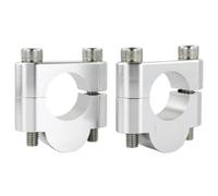 22 mm 7/8 "Clamp a monte della barra 'impugnatura Compatibile con FZ1 FZS1000 FZ6 FZS 600 FZ8-N FZ8-S FZ8 Fazer8 FZ16 MOTORYBARS MOTORE(Silver Riser 20mm)