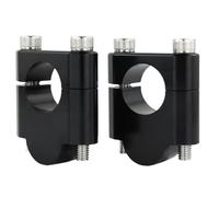 22 mm 7/8 "Clamp a monte della barra 'impugnatura Compatibile con FZ1 FZS1000 FZ6 FZS 600 FZ8-N FZ8-S FZ8 Fazer8 FZ16 MOTORYBARS MOTORE(Black Riser 30mm)
