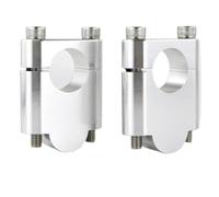 22 mm 7/8 "Clamp a monte della barra 'impugnatura Compatibile con FZ1 FZS1000 FZ6 FZS 600 FZ8-N FZ8-S FZ8 Fazer8 FZ16 MOTORYBARS MOTORE(Silver Riser 40mm)