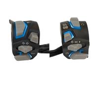 22 mm 7/8 "Interruttore del manubrio della moto universale compatibile con la maggior parte delle bici ruotare il pulsante di kill di kill di avvio della luce flash con LED(Blu)