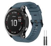 22 mm per Garmin Fenix 5/5 Plus/6/6 Pro/7/7Pro, Quickfit Bracelet 22 mm per Garmin Epix 2, Instinct/Instinct 2 Solar, Forerunner 935/945/955/745, Approach S60/S62, Descent G1, Eine Grösse, Silicone