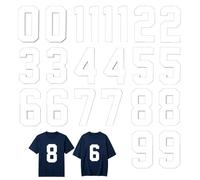 22 numeri termoadesivi per abbigliamento, 20 cm, numeri da 0 a 9, grandi toppe bianche termoadesive per magliette sportive, per magliette sportive, calcio, basket, baseball, uniformi, personalizzabili