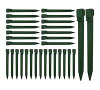 22 paletti in plastica, 24 cm, picchetti, picchetti, picchetti per campeggio, tavole esterne e terrazze e prati da giardino, pali di copertura, pali di supporto per irrigazione (verde)