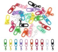22 Pcs Cordino Trigger Moschettone Portachiavi Gancio Moschettone Rotante Moschettone In Lega Gancio Aragosta Colorato per Chiavi, Giocattoli Appesi