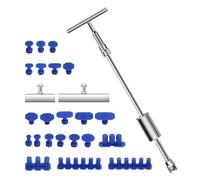 22 Pezzi Ammaccature Estrazione Kit Nylon Senza Vernice Auto Ammaccature Riparazione Kit con Barra A T e 2 Metallo Telai di Scorrimento, Aspirazione Ammaccature Rimozione Kit per Auto Carrozzeria