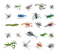 22 pezzi di insetti simulati, modelli di insetti, educazione della prima infanzia, consapevolezza degli animali, giocattoli per insetti in plastica, modelli 3D, adatti per decorazione di feste