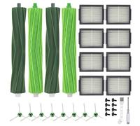 22 pezzi di ricambio iRobot Roomba i/e/j serie i7 i7+ i3 i3+ i4 i4+ i6 i6+ i8 i8+ E5 E6 E7 j7 j7+, inclusi 4 spazzole principali, 8 filtri, 8 spazzole laterali, 1 spazzola di pulizia, 1 cacciavite