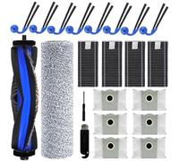 22 pezzi di ricambio per aspirapolvere robot ECOVACS DEEBOT T80S Omni/X9/X9 PRO OMNI/YEEDI S16 PLUS, 1 spazzola principale, 1 mocio a rullo, 4 filtri HEPA, 6 sacchetti per la polvere, 8 spazzole