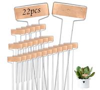 22 pezzi etichette per piante in rame, etichette per orto da esterno, segna piante metallo, 25.5 cm, per verdure, fiori, erbe, piante in vaso, vaso da fiori