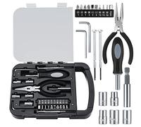 22 Pezzi Kit Cassetta Attrezzi Fai-da-te, Set Utensili Manuali Cacciavite, Giravite Portainserti, per Manutenzione Casa