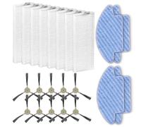 (22 Pezzi) M210 Accessori Compatibili con Lefant M210B, M213S, M210S, M210, M213, OKP Life K2, K3, K3A, K4, K5, 8 Filtri HEPA, 10 Spazzole laterali, 4 Pastiglie Mop, Parti di Ricambio