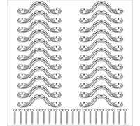 22 pezzi M5 in acciaio inox U gancio montaggio a parete hardware con viti per il fissaggio sicuro della corda e applicazioni di organizzazione degli strumenti