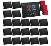 22 Pezzi Mini Cartelli Lavagna (10 x 7,5 cm) Plastica Segno Della Lavagna, Lavagna da Tavolo per Messaggi, Mini Lavagne a Buffet Per Alimenti, Panifici, Negozi al Dettaglio, Matrimoni, Feste